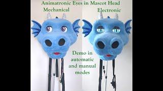 How Mascots blink and move their eyes: Mechanical vs Electronic