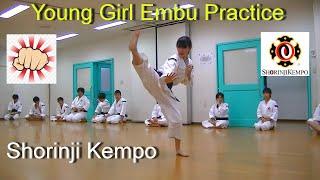 Shorinji Kempo (JAPAN) Young Girl's Embu Practice Before Taikai