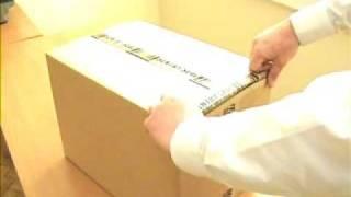 Sealing Cartons With Gummed Paper Tape Demonstration