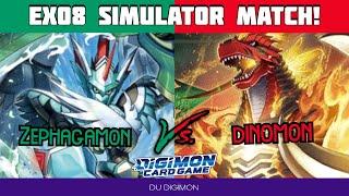 DIGIMON TCG EX08 SIM MATCH // Zephagamon vs. Dinomon