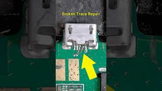 Broken Trace Repair #mobilerepair #technology