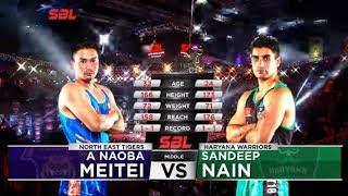 Sandeep Nain v/s A Naoba Meitei | Super Boxing League | Haryana Warriors v/s North East Tigers | SBL