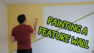 Painting A Feature Wall | Painting A Room Idea | Geometric Shape | Kids Bedroom Paint Idea