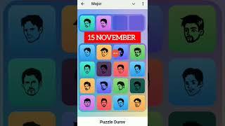 15 November Major puzzle durov Solved Today | Major Daily combo card 15 November Major puzzle durov