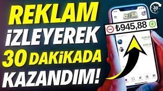 30 DAKİKA BOYUNCA YENİ SİTEDEN REKLAM İZLEYEREK PARA KAZANDIM! (+$84) - İnternetten Para Kazanma