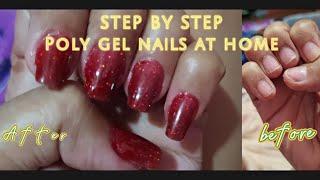 DIY POLY GEL NAILS AT HOME | cris cale