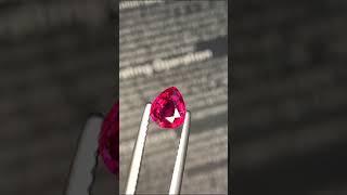 Natural Drop Cut Vivid Red Ruby Origin: Afghanistan Weight: .98 Cts #viral #like #share #business