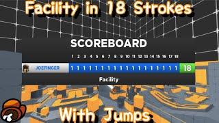 Facility in 18 Strokes With Jumps | Roblox Super Golf