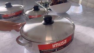 Imusa caldero seasoning and unboxing