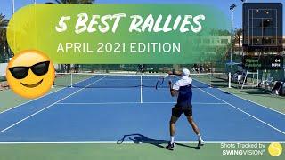 SwingVision Tennis Highlights  5 Best Rallies of the Month