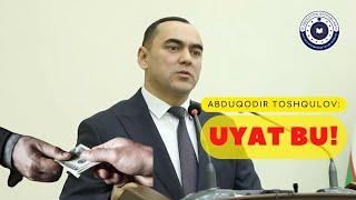 UYAT! O'zingizni yig'ishtirib oling! - Oliy ta'lim vaziri