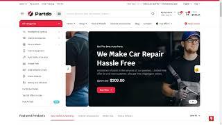 Partdo - Auto Parts & Tools Shop eCommerce Theme