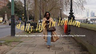 life in London | 6am morning routine, come winter shopping with me & haul, what's in my bag