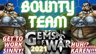 BOUNTY TEAM OGRESS | Gems of War Event Guide 2021 | 4x Bounty hunter team for all rewards. Karen!!!!