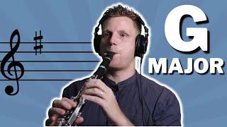 How to PLAY G Major SCALE • on CLARINET