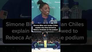 Simone Biles and Jordan Chiles explain why they bowed to Rebeca Andrade | NBC4 Washington