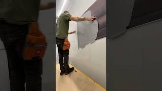 Installing a realllyyyyy Big Sticker #wrap #satisfying #shorts