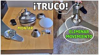 Como instalar ventilador de techo y quitar balanceo | instalación paso a paso