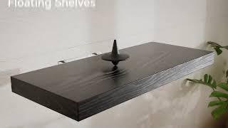 BAYKA Floating Shelves for Wall, Wall Mounted Rustic Wood Shelves for Bathroom, Bedroom