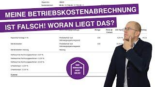 Meine Betriebskostenabrechnung ist falsch! Woran liegt das? | Hausverwaltung leicht erklärt