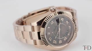 Rolex Sky-Dweller 18K Everose Gold Watch Chocolate Dial 326935 (T4D) watch review