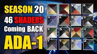 ADA-1 SELLING SHADERS SEASON 20 - Destiny 2