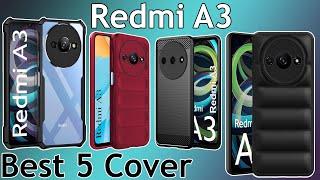 Redmi A3 2024 Best Back Cover Case Pouch Transparent Back Leather Finish Flip Cover - MMR Mobiles