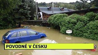 Povodňová vlna zatopila Hanušovice i s lidmi v domech. Během 10 minut stoupla hladina Moravy o metr