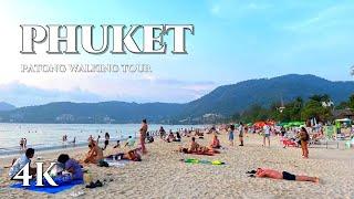 [4K WALK] Walking along Patong Beach to Bangla road in Phuket, Thailand 2024