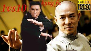 The young man imitated Donnie Yen and fought ten Japanese samurai alone in the ring!