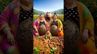 Evolution of cat:Sumo wrestler & woman sit on dirty road with rhinocheros B#cat#cute#love#shorts