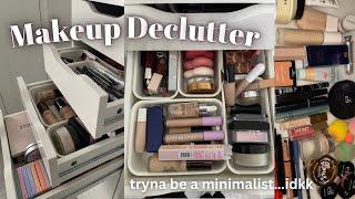 makeup declutter 2024 | declutter and organize with me | spring cleaning