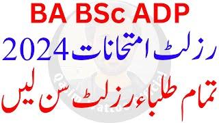 BA BSc Result 2024 PU | ADP Result 2024 PU