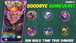 SUN TANK  BUILD TRUE DAMAGE  VS GUINEVERE EXP LANE - TOP GLOBAL SUN BUILD FULL TRUE DAMAGE ~ MLBB