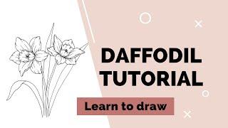 Learn to draw flowers: DAFFODIL step by step tutorial