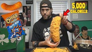 Eating A 5,000 Calorie GIANT Cheetos Cheese Puff Is Not A Smart Idea | L.A. BEAST