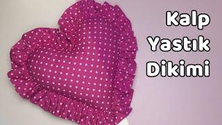 Kalp Şeklinde Yastık - Heart Pillow - YoncaHobby