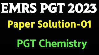 EMRS PGT Chemistry Previous year Question Paper Solution & Answer key 2023 Part-01