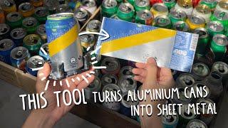 Turning aluminium can into sheet metal is easy with this tool!