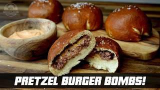 Cheesy Pretzel Venison Burger Bombs! | Great Lakes Country