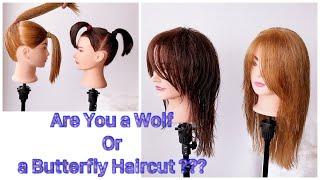 DIY ️ Butterfly Haircut  VS Wolf Cut  Tutorial Easy and Quick