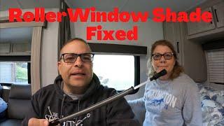 RV roller shade Fix (Free Parts)  #rvlife #rvliving #rockwood #camping