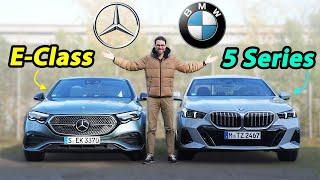 all-new Mercedes E-Class W214 vs BMW 5 Series G60 comparison REVIEW