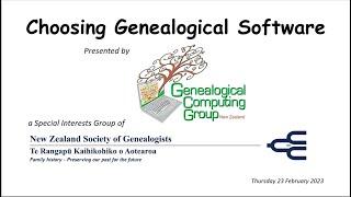 Choosing Genealogical Software