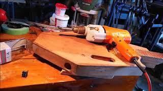 Monster Guitars 053: Coffin Guitar - Finish the body cavities and plane the neck