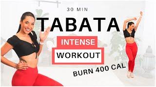 30 MIN INTENSE TABATA BURN & TONE WORKOUT | Full Body Fat Burn/Muscle Tone | All Standing