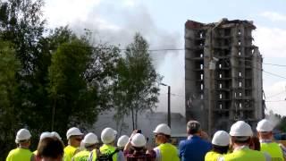 Wysadzenie skrzydła "A" Akademickiego Centrum Medycznego w Zabrzu