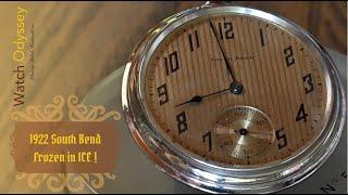 1922 South Bend Pocket Watch frozen in ice!