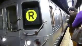 BMT Broadway Line: R46 R Train at Lexington Ave-59th St in 4K (Brooklyn Bound)