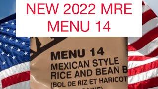 BRAND NEW 2022 MRE MENU 14 Mexican style rice and bean bowl